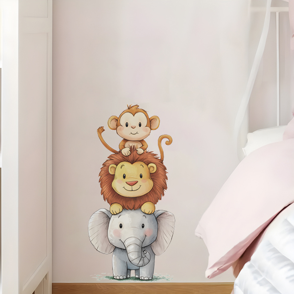 Baby Nursery Vinyl Wall Stickers - Autocollants muraux mignons d'animaux de la