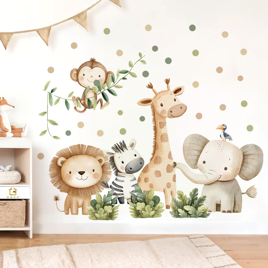 Baby Nursery Boy - Autocollants muraux animaux de la forêt
