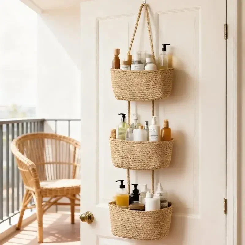 Baby Nursery Laundry Basket - Panier de rangement suspendu en coton