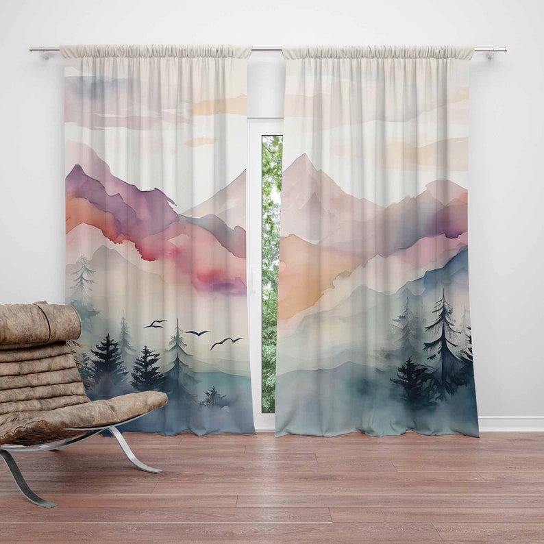 Baby Nursery Curtains - Rideau de chambre d'enfant en forêt