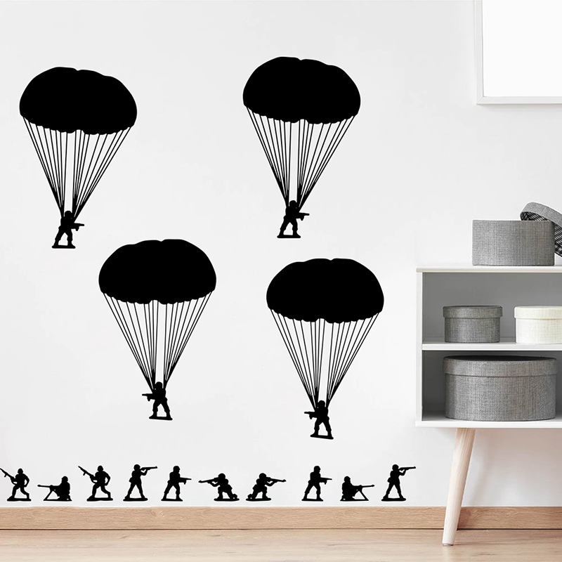 Baby Nursery Vinyl Wall Stickers - Autocollant mural de l'armée pour hommes,