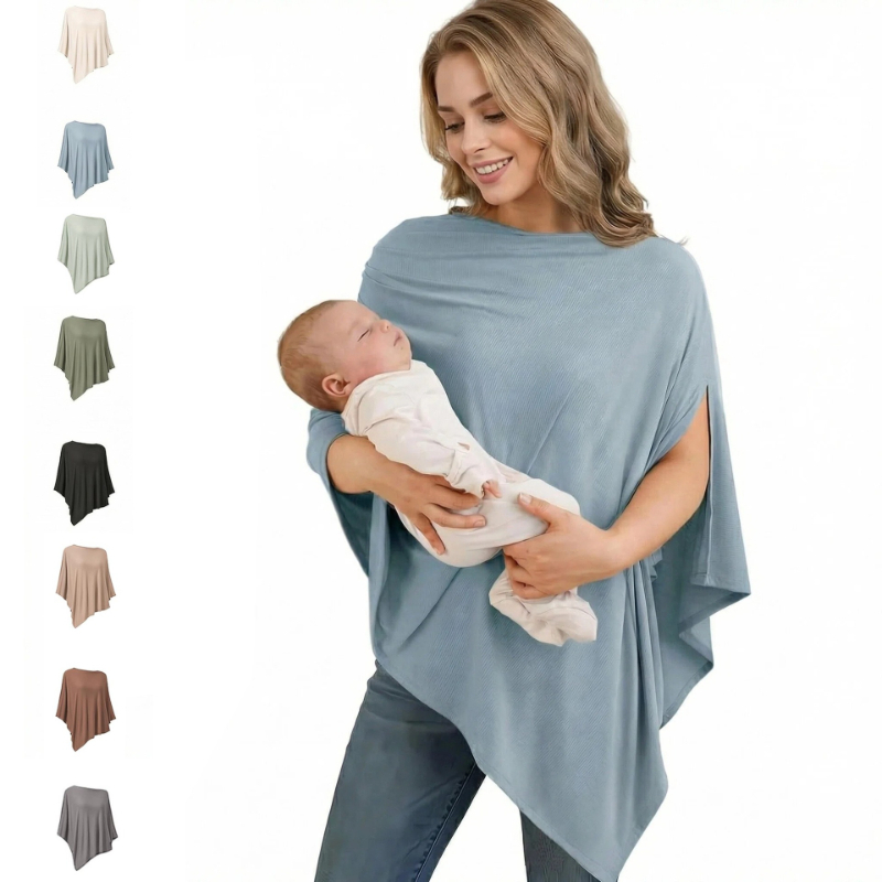Nursing Cover Breastfeeding - Écharpe d'allaitement multifonctionnelle à 360 degrés,