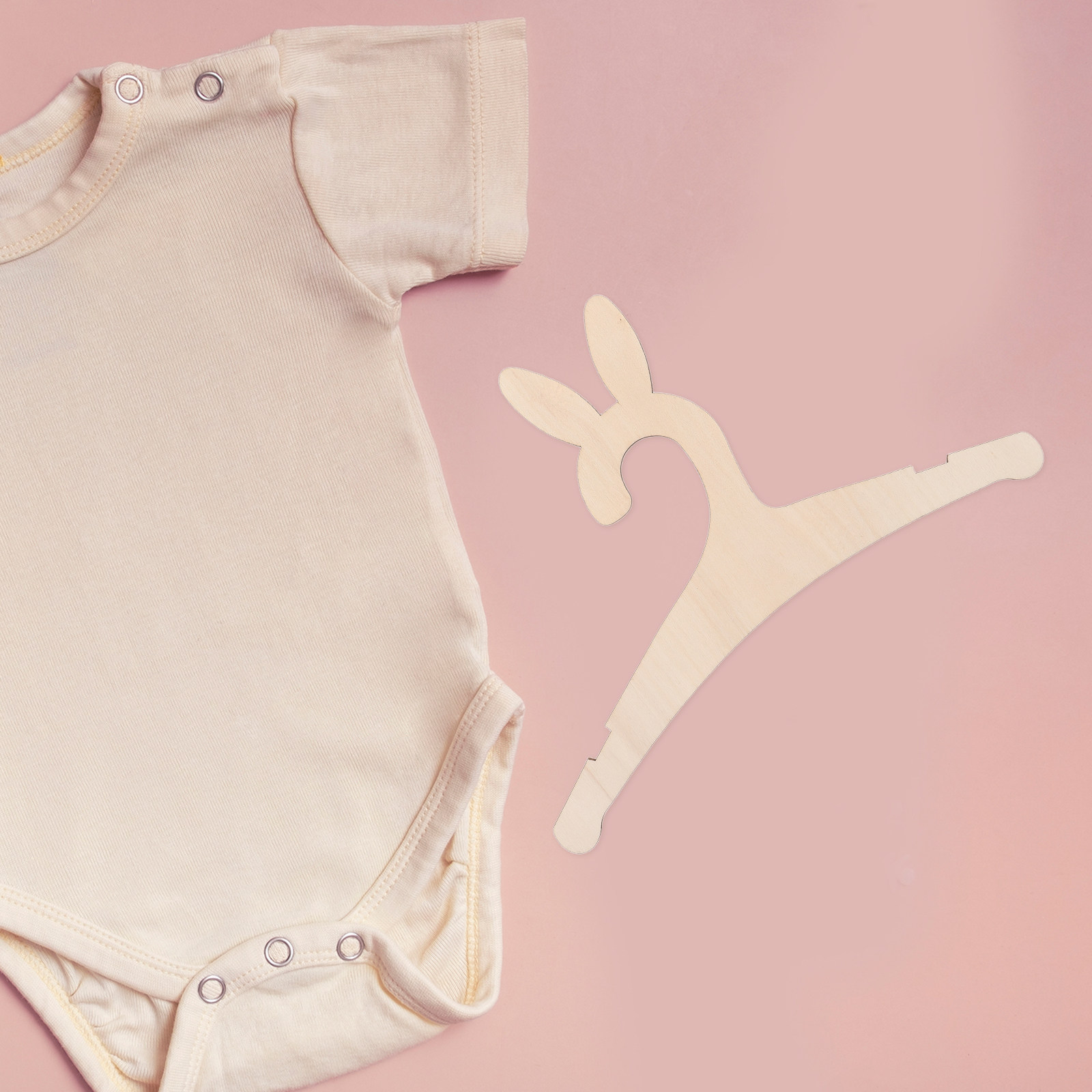 Baby Nursery Decorations - Lot de 5 cintres en bois