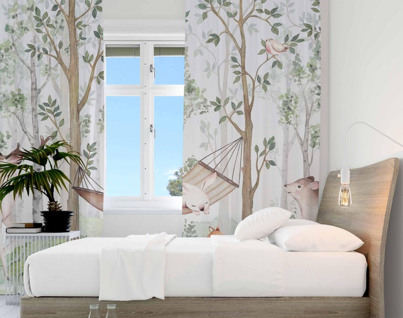 Rideaux animaux de la forêt, p - Baby Nursery Curtains avis et prix