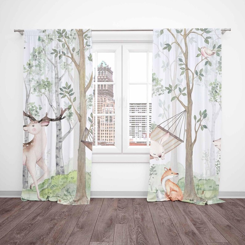 Rideaux animaux de la forêt, p - Baby Nursery Curtains avis et prix