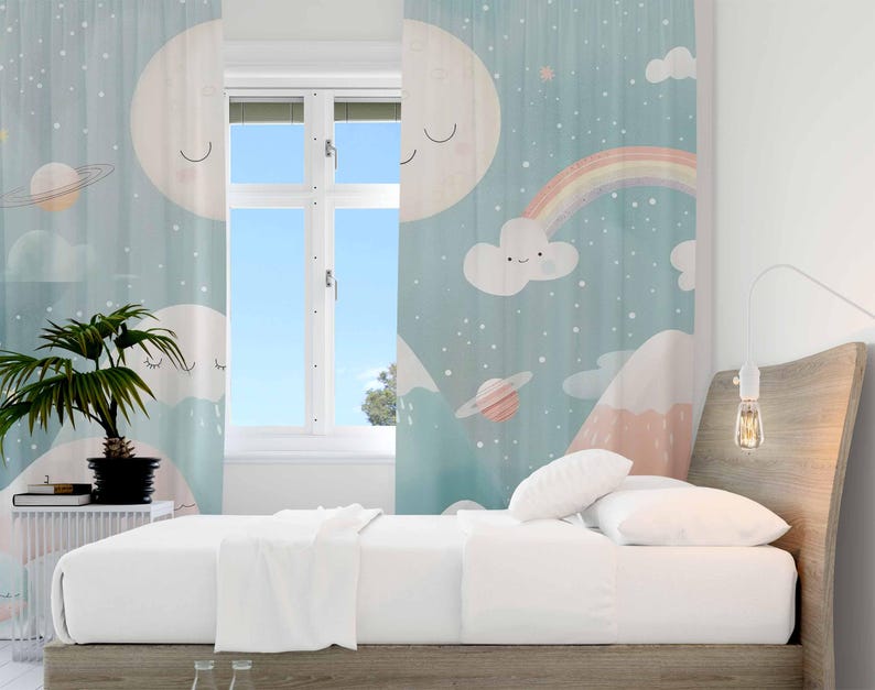 Rideaux de crèche de bébé arc- - Baby Nursery Curtains avis et prix