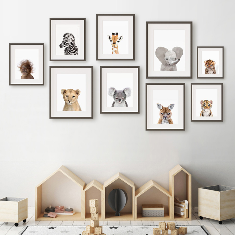 Affiches murales d'animaux pou - Baby Nursery Jungle avis et prix