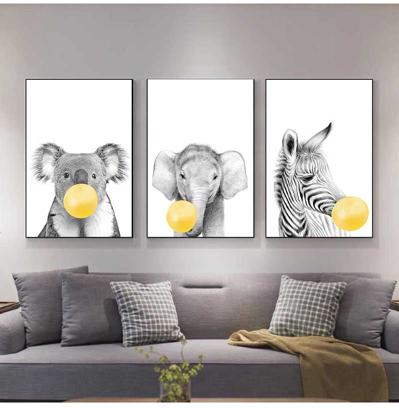 Peinture sur Toile avec Ballon - Baby Nursery Yellow Walls avis et prix