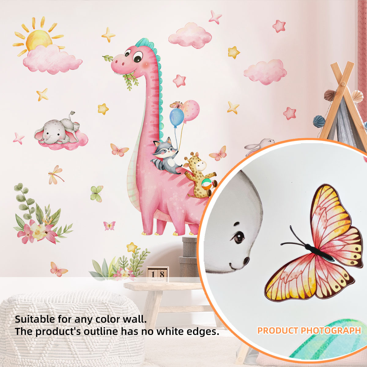 Grand Autocollant Mural de Din - Baby Nursery Vinyl Wall Stickers avis et prix