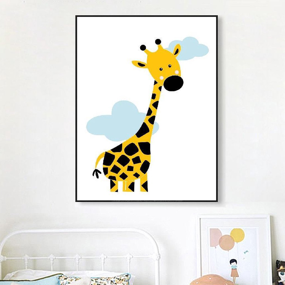 Affiches d'animaux de dessin a - Baby Nursery Yellow Walls avis et prix