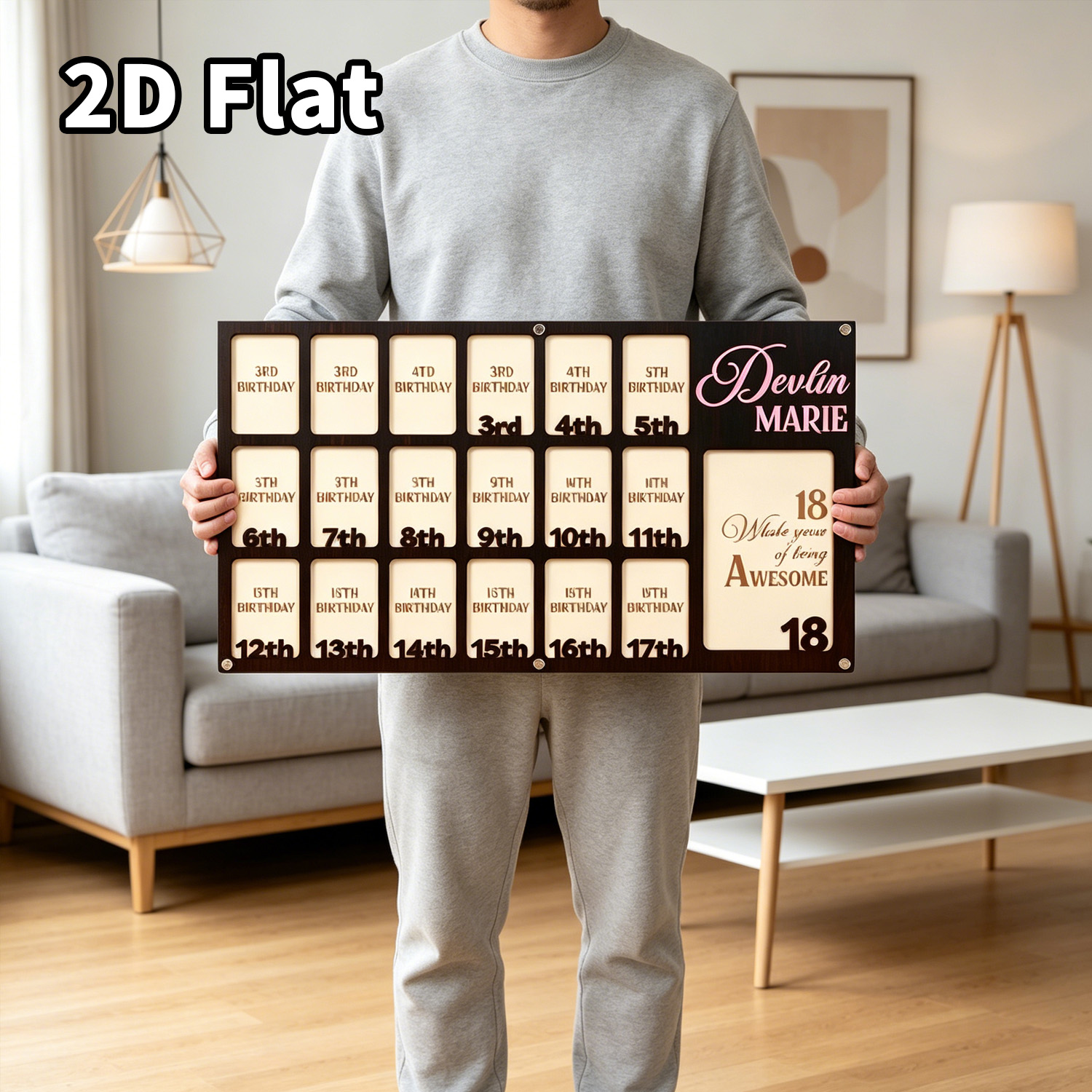 1 plaque murale en bois person - Baby Nursery Usa avis et prix