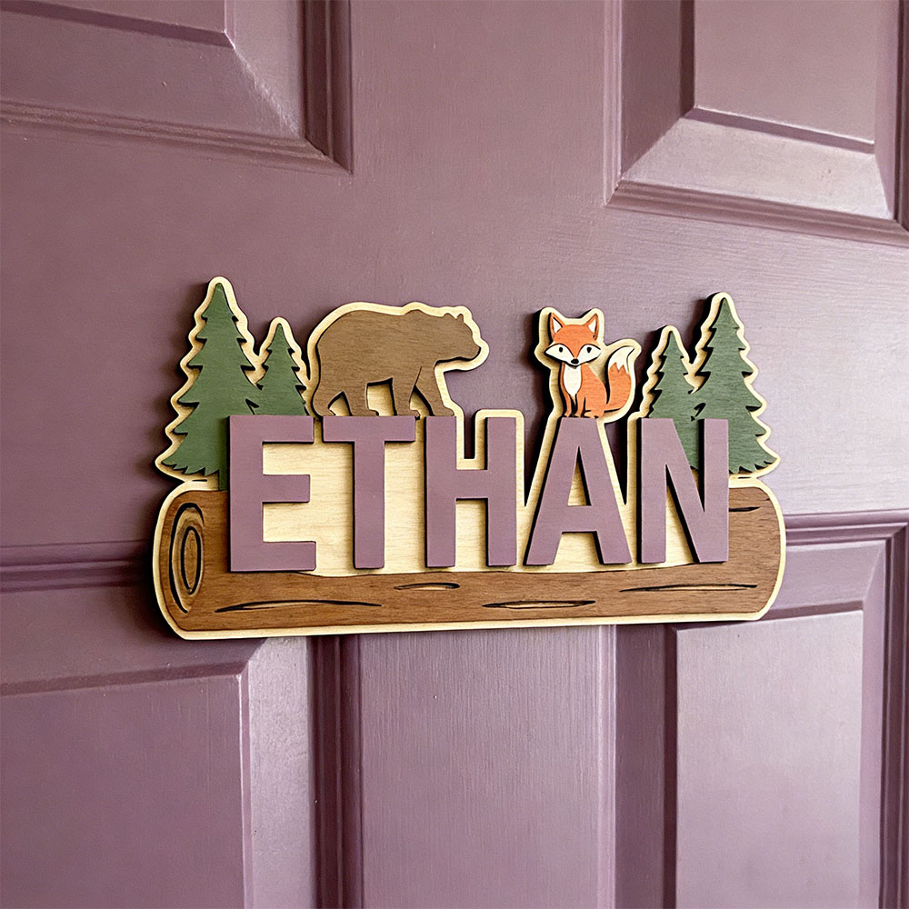 Plaque en bois personnalisée a - Baby Nursery Usa avis et prix