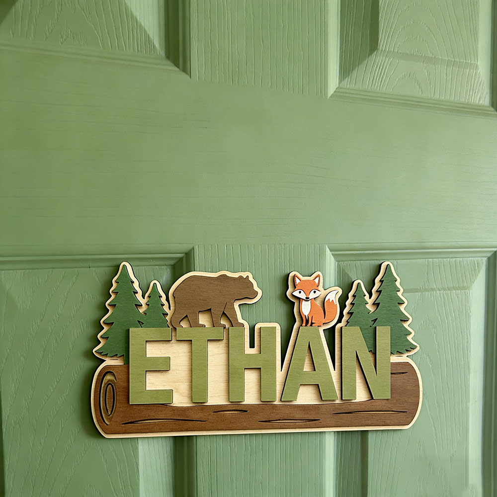 Plaque en bois personnalisée a - Baby Nursery Usa avis et prix
