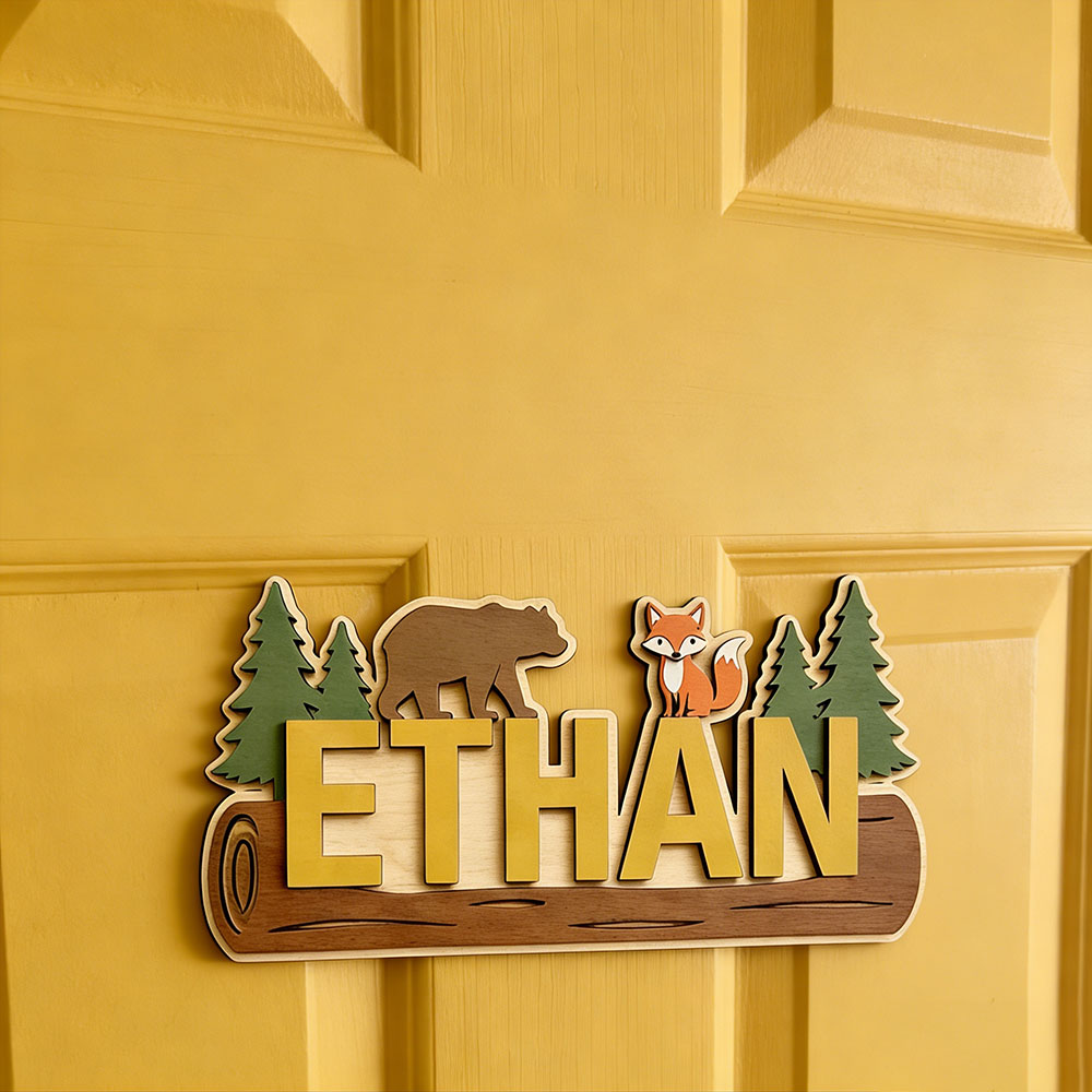 Plaque en bois personnalisée a - Baby Nursery Usa avis et prix