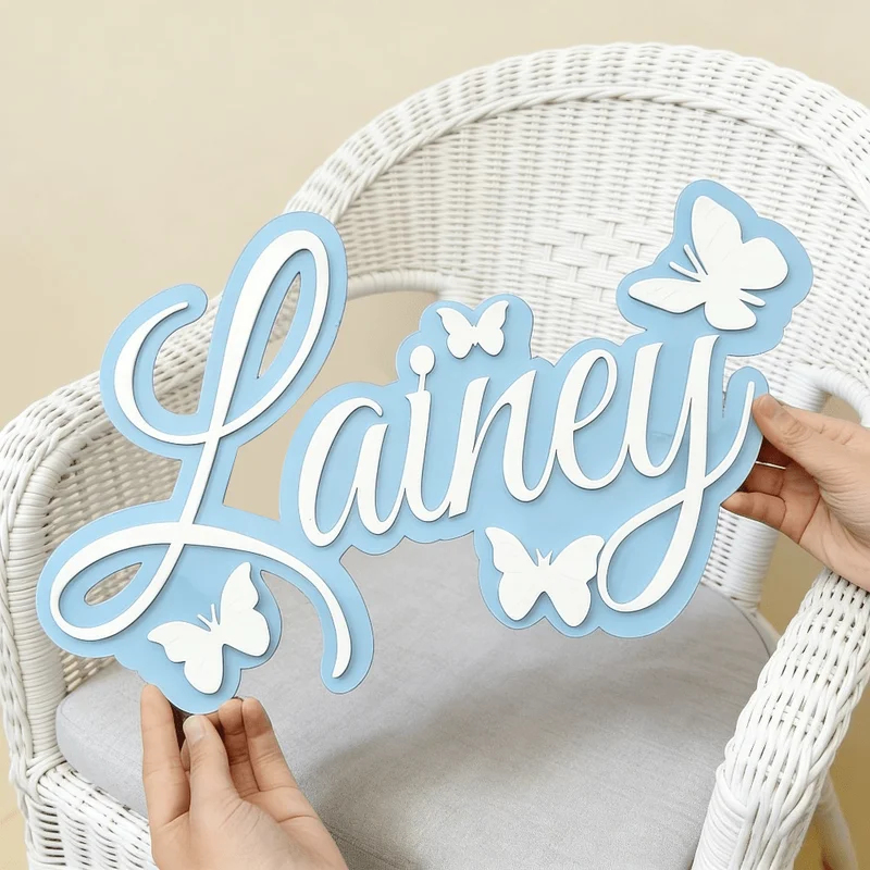 Plaque personnalisée avec le n - Baby Nursery Usa avis et prix