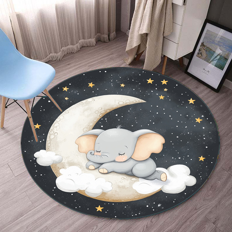 Tapis rond en velours cristal, - Baby Nursery Elephant Theme avis et prix