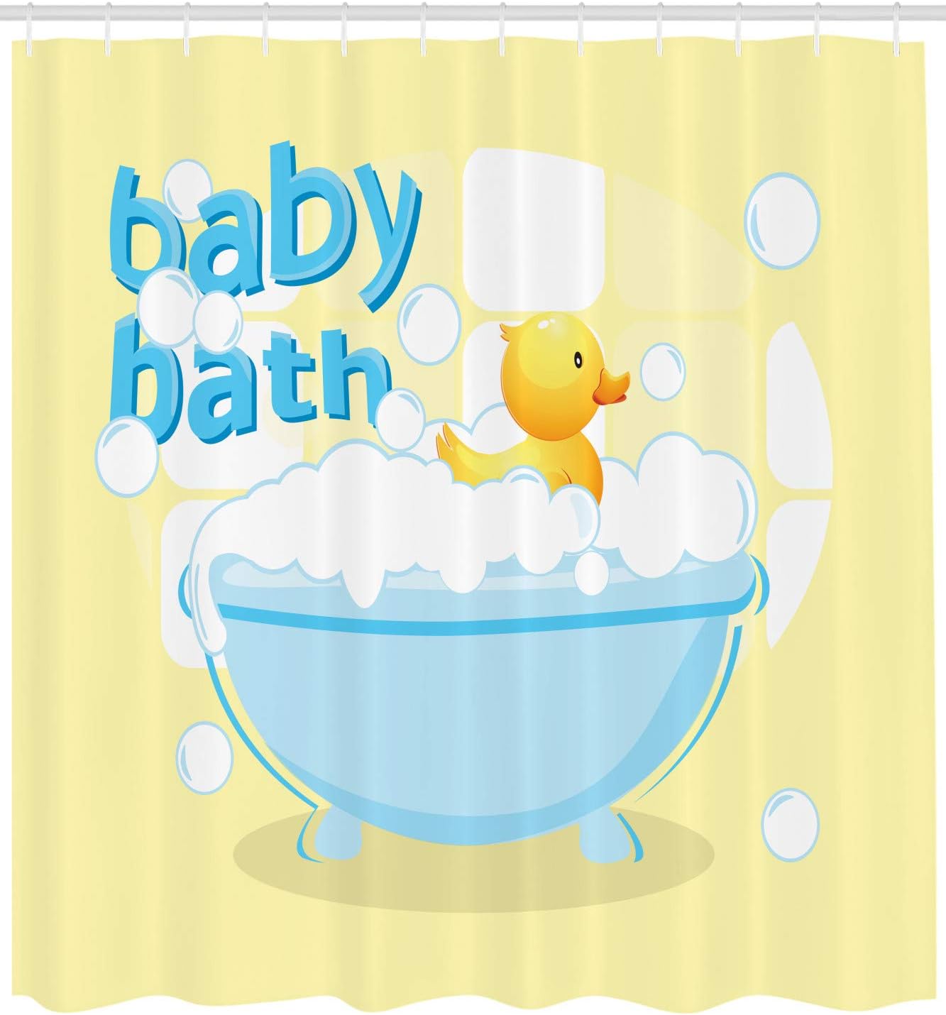 Rideau de douche jaune pour bé - Baby Nursery Curtains avis et prix