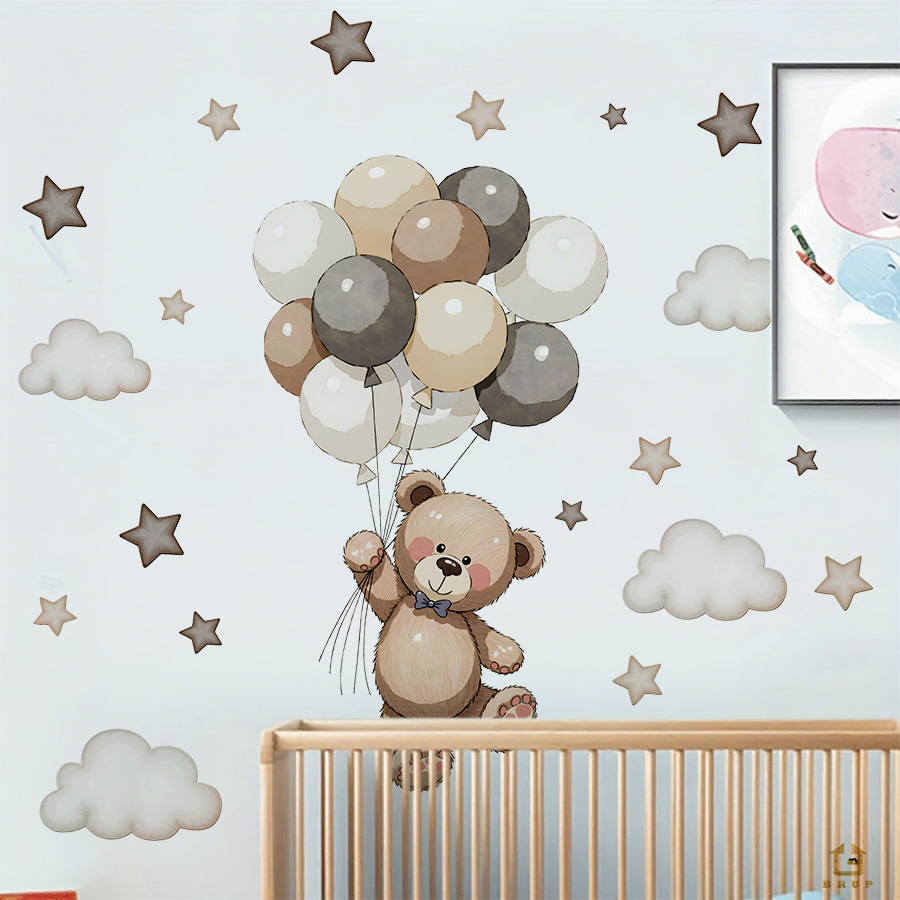 Dessin animé ours en peluche b - Baby Nursery Vinyl Wall Stickers avis et prix