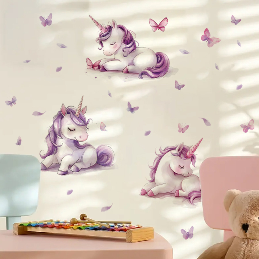 Autocollant mural licorne fant - Baby Nursery Vinyl Wall Stickers avis et prix