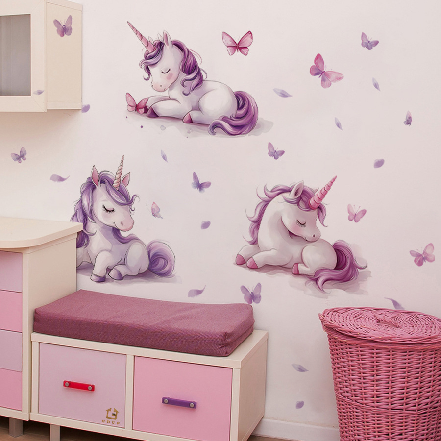 Autocollant mural licorne fant - Baby Nursery Vinyl Wall Stickers avis et prix