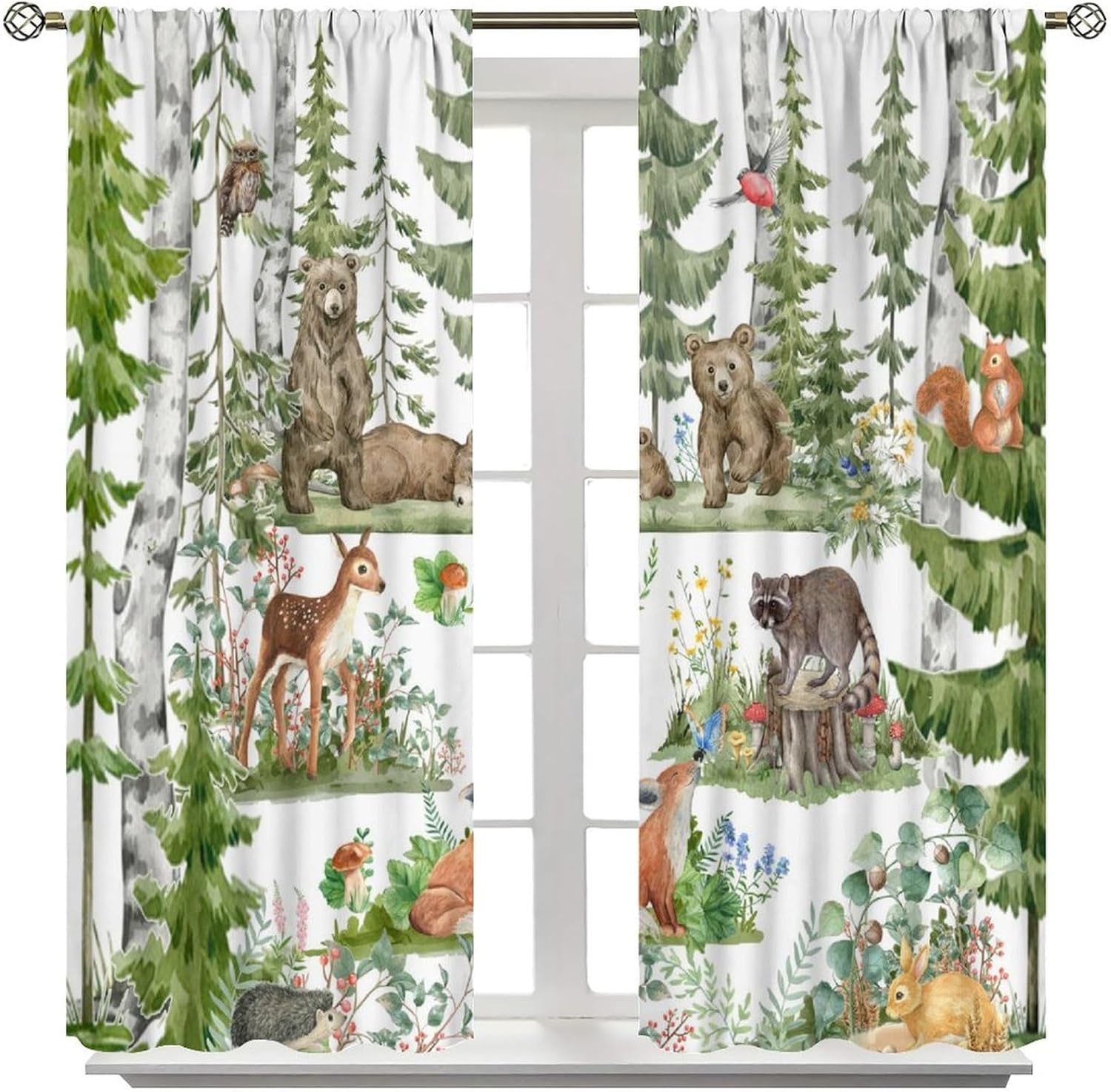Rideaux d'animaux de la forêt  - Baby Nursery Curtains avis et prix