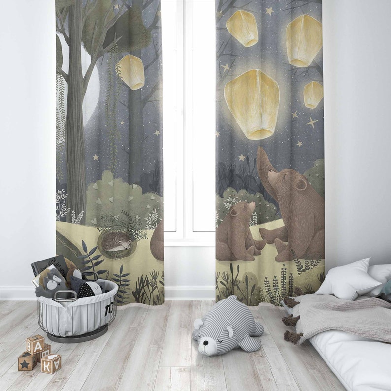 Rideaux de pépinière en bois,  - Baby Nursery Curtains avis et prix
