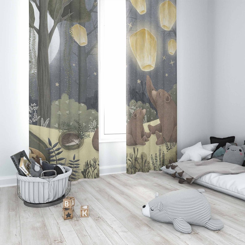 Rideaux de pépinière en bois,  - Baby Nursery Curtains avis et prix