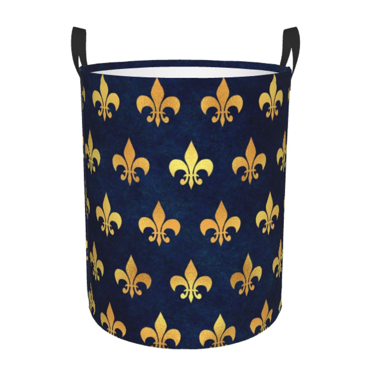 Royal Gold Blue Grunge Fleur D - Baby Nursery Laundry Basket avis et prix