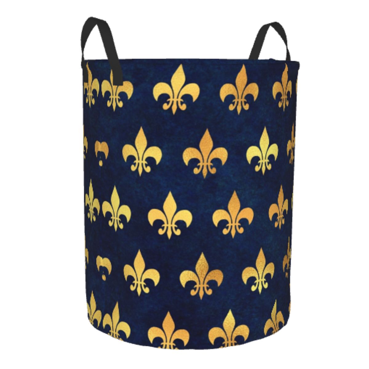 Royal Gold Blue Grunge Fleur D - Baby Nursery Laundry Basket avis et prix