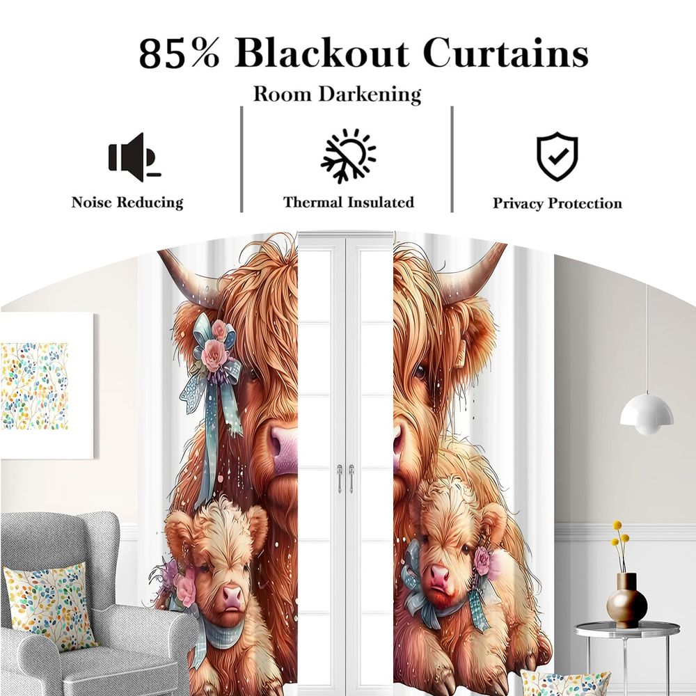 Rideaux mignons à imprimé vach - Baby Nursery Light Shade avis et prix