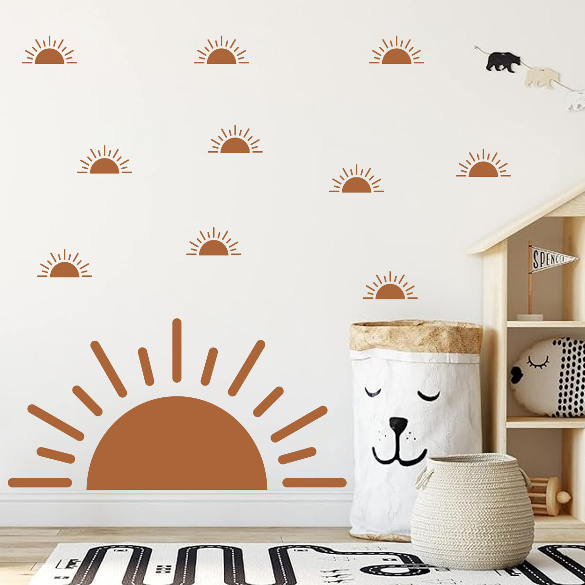 Autocollant mural demi-soleil  - Baby Nursery Vinyl Wall Stickers avis et prix