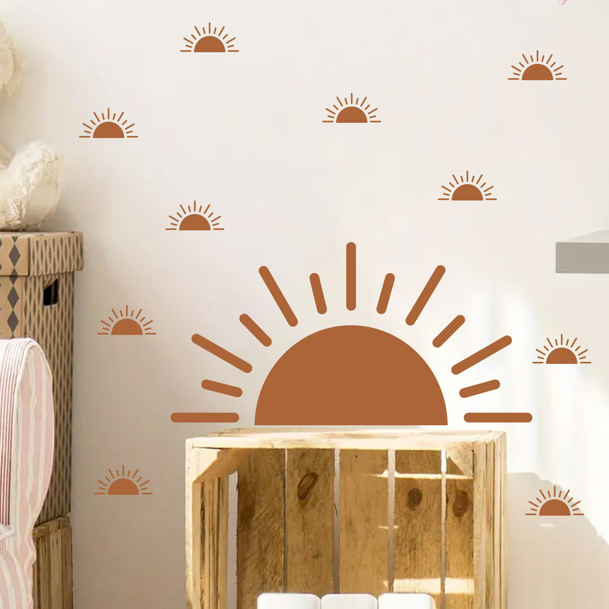 Autocollant mural demi-soleil  - Baby Nursery Vinyl Wall Stickers avis et prix
